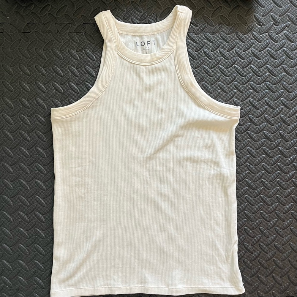 LOFT ribbed racerback tank - like new